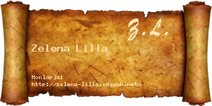 Zelena Lilla névjegykártya